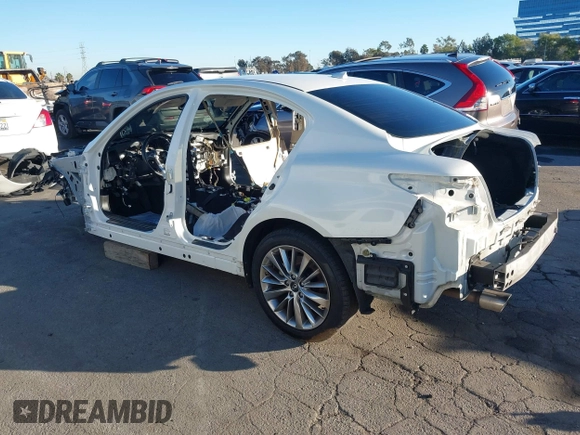 2018 Infiniti Q50 Luxe with VIN JN1EV7AP1JM360838, listed as a IAAI auction lot 40858291 with Not Provided miles and . Bid and sale history available at carsss.com. Image 3.