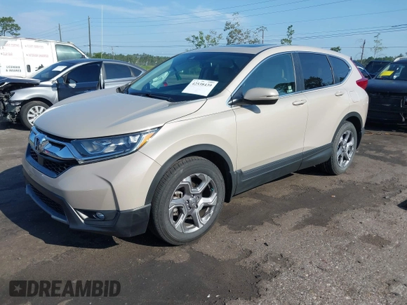 2019 Honda CR-V EX-L with VIN 2HKRW1H84KH503106, listed as a IAAI auction lot 42538439 with 27,883 mi miles and . Bid and sale history available at DreamBid. Image 2.