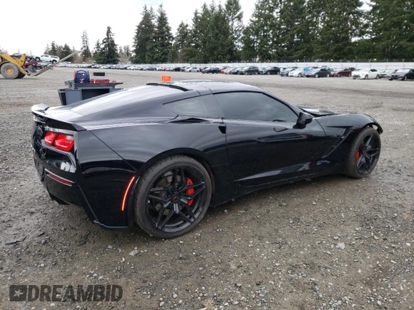 2018 Chevrolet Corvette Z51 1LT with VIN 1G1YG2D71J5106441, listed as a Copart auction lot 47322195 with 15,772 mi miles and Salvage Title. Bid and sale history available at carsss.com. Image 3.