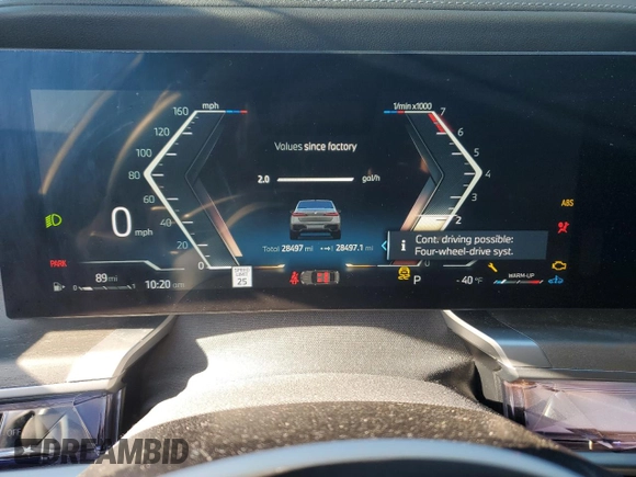 2023 BMW 7 Series 760i xDrive with VIN WBA33EJ09PCN46611, listed as a Copart auction lot 44601795 with 28,497 mi miles and Salvage title. Bid and sale history available at DreamBid. Image 9.