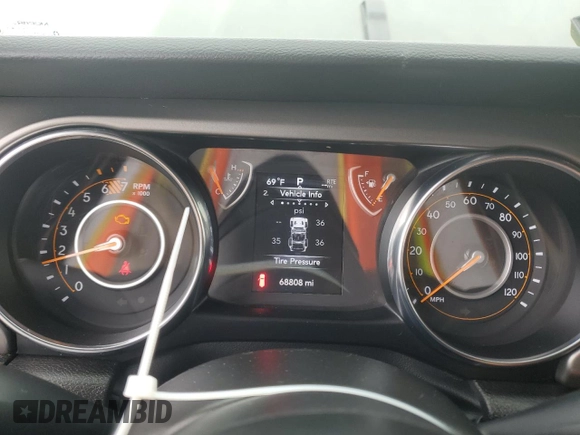 2021 Jeep Wrangler Unlimited Sport S with VIN 1C4HJXDNXMW717149, listed as a Copart auction lot 55469785 with 68,808 mi miles and Salvage title. Bid and sale history available at DreamBid. Image 9.