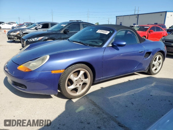 1999 Porsche Boxster z VIN WP0CA2980XU629582, wystawiony jako Copart lot #57534035 z przebiegiem 190 873 mil mil oraz Czysty tytuł • Clean title. Historia ofert i sprzedaży dostępna na DreamBid. Obrazek 1.
