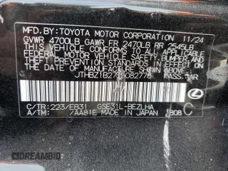 2025 Lexus IS with VIN JTHBZ1B27S5082770, listed as a Copart auction lot 42335645 with 274 mi miles and Non Repairable. Bid and sale history available at carsss.com. Image 14.