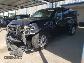 2017 Nissan Armada SV with VIN JN8AY2ND4H9004715, listed as a Copart auction lot 56366235 with 96,383 mi miles and Salvage title. Bid and sale history available at DreamBid. Image 1.
