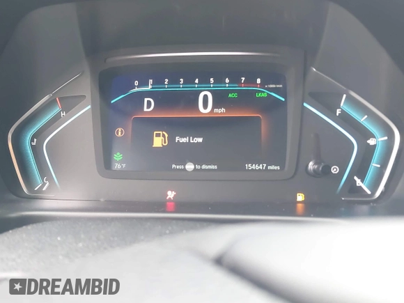 2018 Honda Odyssey EX-L with VIN 5FNRL6H72JB076597, listed as a IAAI auction lot 41838664 with 154,647 mi miles and . Bid and sale history available at DreamBid. Image 7.