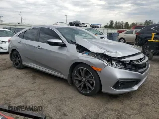 2020 Honda Civic Sedan Sport with VIN 2HGFC2F82LH565281, listed as a Copart auction lot 52740785 with 70,911 mi miles and Salvage Title. Bid and sale history available at carsss.com. Image 4.