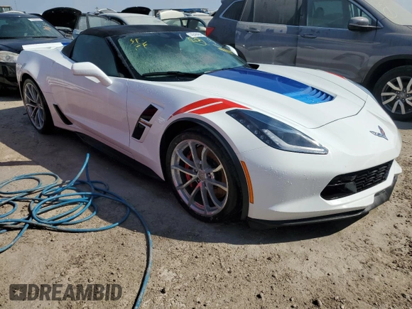 2017 Chevrolet Corvette with VIN 1G1Y13D78H5117597, listed as a Copart auction lot 74248484 with Not provided miles and Non repairable. Bid and sale history available at DreamBid. Image 4.