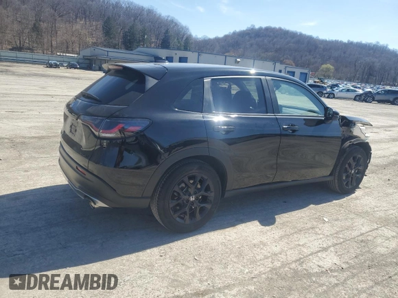 2024 Honda HR-V Sport with VIN 3CZRZ2H51RM763271, listed as a Copart auction lot 50021085 with 7,411 mi miles and Salvage Title. Bid and sale history available at DreamBid. Image 3.