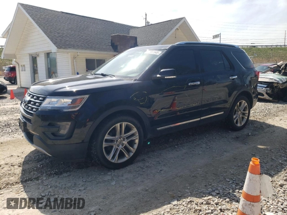 2016 Ford Explorer Limited with VIN 1FM5K8F83GGC97869, listed as a Copart auction lot 52881545 with 124,424 mi miles and Salvage Title. Bid and sale history available at DreamBid. Image 1.