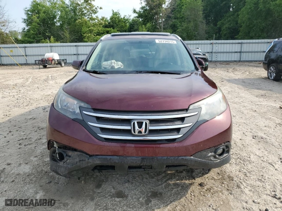 2012 Honda CR-V EX-L with VIN 5J6RM4H76CL062634, listed as a Copart auction lot 52734215 with 172,273 mi miles and Salvage Title. Bid and sale history available at carsss.com. Image 5.