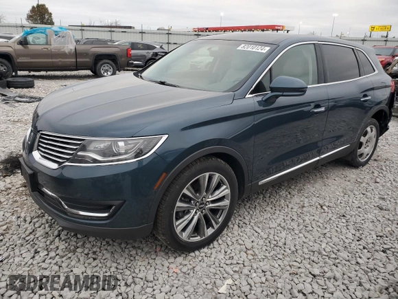 2016 Lincoln MKX Reserve with VIN 2LMTJ8LP3GBL36154, listed as a Copart auction lot 82010124 with 116,573 mi miles and Salvage Title. Bid and sale history available at DreamBid. Image 1.