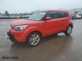 2014 Kia Soul + with VIN KNDJP3A50E7702829, listed as a Copart auction lot 52409345 with 32,672 mi miles and Salvage Title. Bid and sale history available at carsss.com. Image 1.
