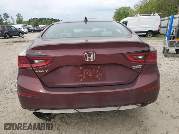 2019 Honda Insight Touring with VIN 19XZE4F90KE021222, listed as a Copart auction lot 52618265 with 98,851 mi miles and Salvage Title. Bid and sale history available at DreamBid. Image 6.
