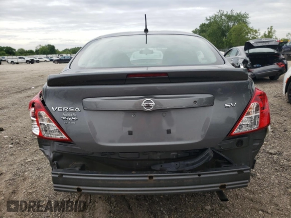 2017 Nissan Versa SV with VIN 3N1CN7AP7HL839843, listed as a Copart auction lot 58480605 with 101,910 mi miles and Salvage title. Bid and sale history available at DreamBid. Image 6.