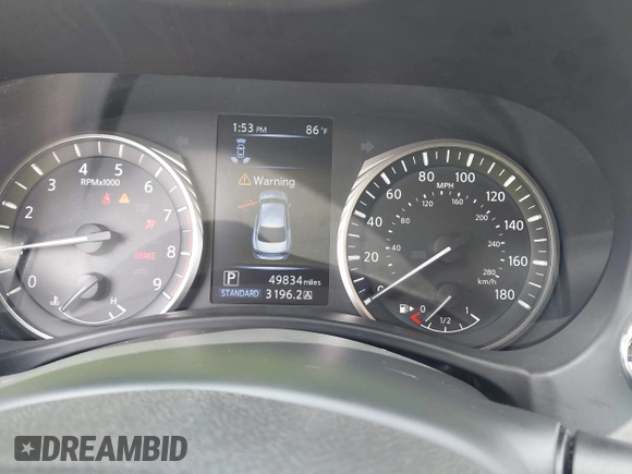 2021 Infiniti Q50 Luxe z VIN JN1EV7BRXMM752446, wystawiony jako IAAI lot #42158327 z przebiegiem 49 834 mil mil oraz . Historia ofert i sprzedaży dostępna na DreamBid. Obrazek 7.