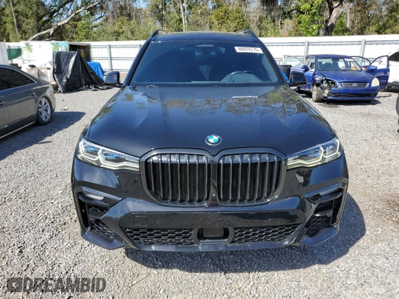 2021 BMW X7 M50i with VIN 5UXCX6C06M9G14044, listed as a Copart auction lot 46078775 with 49,938 mi miles and Salvage Title. Bid and sale history available at carsss.com. Image 5.