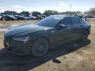 2022 Acura TLX w/A-Spec Package with VIN 19UUB6F55NA002749, listed as a Copart auction lot 51296665 with 33,345 mi miles and Salvage Title. Bid and sale history available at carsss.com. Image 1.