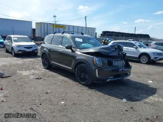2021 Kia Telluride SX with VIN 5XYP5DHC2MG162119, listed as a IAAI auction lot 41881250 with 112,024 mi miles. Bid and sale history available at carsss.com. Image 1.
