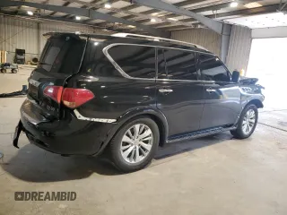 2015 Infiniti QX80 with VIN JN8AZ2NE7F9080402, listed as a Copart auction lot 52141295 with 0 mi miles and Salvage Title. Bid and sale history available at carsss.com. Image 3.