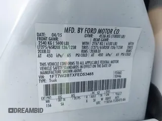 2015 Ford F-250 Lariat с VIN 1FT7W2BTXFED53485, выставлен на аукционе IAAI как лот 41845900 с пробегом 267 593 миль миль и . История ставок и продаж доступна на DreamBid. Изображение 9.