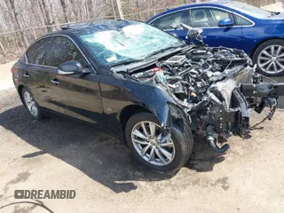 2017 Infiniti Q50 2.0t with VIN JN1CV7ARXHM681506, listed as a IAAI auction lot 41838316 with 98,164 mi miles. Bid and sale history available at carsss.com. Image 1.