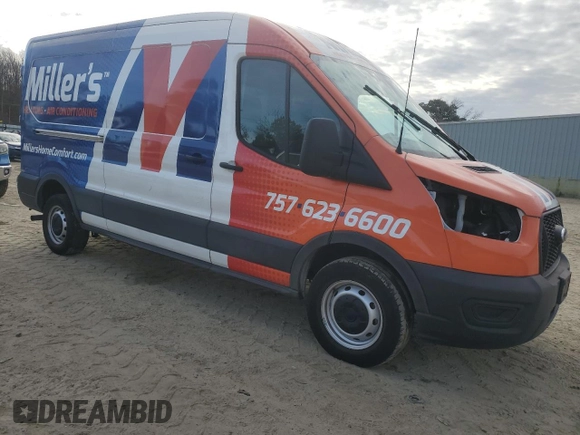 2022 Ford Transit Cargo with VIN 1FTBR1C87NKA45518, listed as a Copart auction lot 84879794 with 54,272 mi miles and Salvage Title. Bid and sale history available at DreamBid. Image 4.
