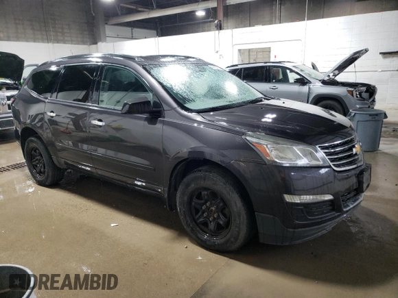 2015 Chevrolet Traverse LS with VIN 1GNKRFKDXFJ106340, listed as a Copart auction lot 49883455 with 185,257 mi miles and Clean Title. Bid and sale history available at DreamBid. Image 4.