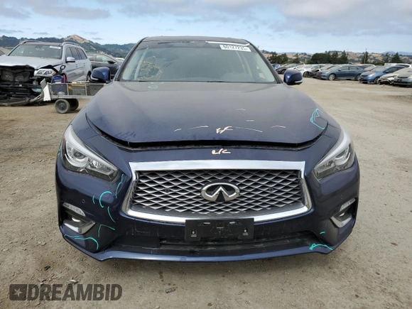 2021 Infiniti Q50 Luxe with VIN JN1EV7BP1MM705868, listed as a Copart auction lot 60127235 with 45,804 mi miles and Salvage title. Bid and sale history available at DreamBid. Image 5.