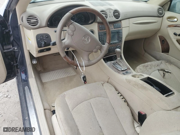 2008 Mercedes-Benz CLK-Class 5.5L with VIN WDBTK72F78T096381, listed as a Copart auction lot 74829614 with 0 mi miles and Non Repairable. Bid and sale history available at carsss.com. Image 8.