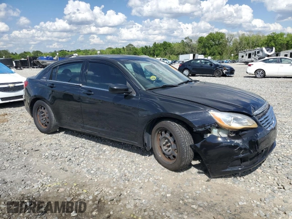 2013 Chrysler 200 LX with VIN 1C3CCBAB0DN641484, listed as a Copart auction lot 52824815 with 159,957 mi miles and Salvage Title. Bid and sale history available at DreamBid. Image 4.
