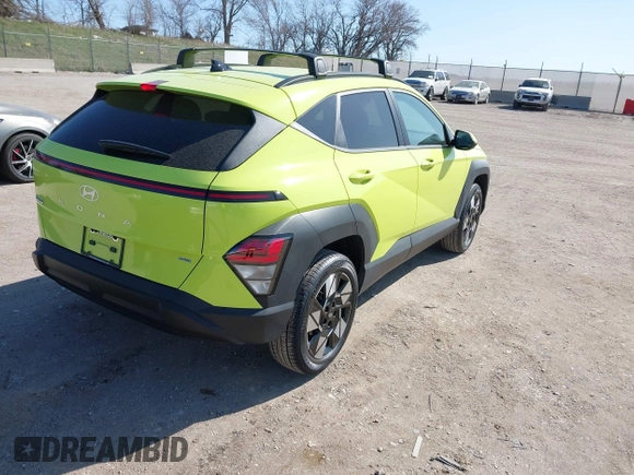 2024 Hyundai Kona SEL with VIN KM8HBCABXRU156403, listed as a IAAI auction lot 41978919 with 4,203 mi miles. Bid and sale history available at carsss.com. Image 4.
