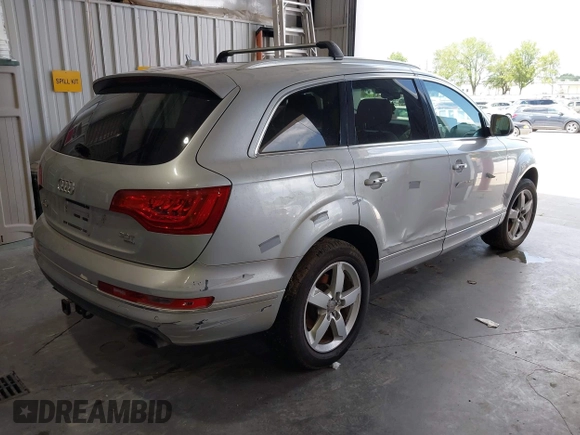 2014 Audi Q7 Premium Plus with VIN WA1LGAFE8ED004177, listed as a IAAI auction lot 42757437 with 183,830 mi miles and . Bid and sale history available at DreamBid. Image 4.