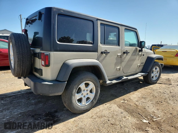 2018 Jeep Wrangler Unlimited Sport S with VIN 1C4BJWDG2JL808379, listed as a Copart auction lot 60694625 with Not provided miles and Salvage title. Bid and sale history available at DreamBid. Image 3.