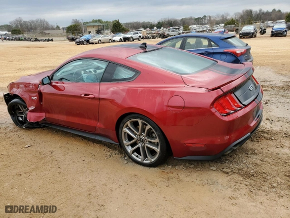 2022 Ford Mustang GT with VIN 1FA6P8CF3N5142394, listed as a Copart auction lot 44358555 with NaN miles and Salvage Title. Bid and sale history available at carsss.com. Image 2.
