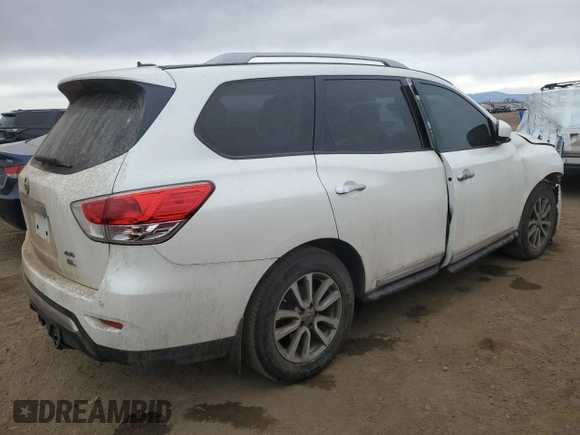 2015 Nissan Pathfinder S z VIN 5N1AR2MM1FC698270, wystawiony jako Copart lot #48763745 z przebiegiem 126 588 mil mil oraz Szkoda całkowita • Salvage title. Historia ofert i sprzedaży dostępna na DreamBid. Obrazek 3.