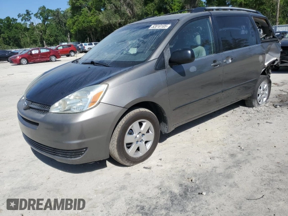 2004 Toyota Sienna CE with VIN 5TDZA23CX4S219721, listed as a Copart auction lot 52010105 with 200,887 mi miles and Salvage Title. Bid and sale history available at carsss.com. Image 1.