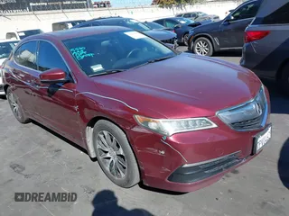 2016 Acura TLX with VIN 19UUB1F32GA000977, listed as a IAAI auction lot 41626510 with 124,916 mi miles. Bid and sale history available at carsss.com. Image 1.