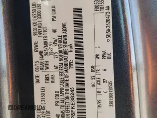 2015 Ford F-150 XL with VIN 1FTEX1CP8FKE38245, listed as a Copart auction lot 47648685 with 154,512 mi miles and Salvage Title. Bid and sale history available at carsss.com. Image 14.