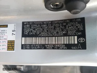 2006 Toyota Prius with VIN JTDKB20U567062205, listed as a Copart auction lot 43162975 with 221,293 mi miles and Non Repairable. Bid and sale history available at carsss.com. Image 12.