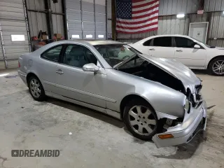 2000 Mercedes-Benz CLK 320/430 with VIN WDBLJ65G4YF123097, listed as a Copart auction lot 46896465 with 156,797 mi miles and Salvage Title. Bid and sale history available at DreamBid. Image 4.