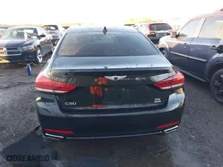 2017 Genesis G80 3.8L with VIN KMHGN4JE3HU204955, listed as a IAAI auction lot 41501931 with 83,519 mi miles. Bid and sale history available at carsss.com. Image 16.