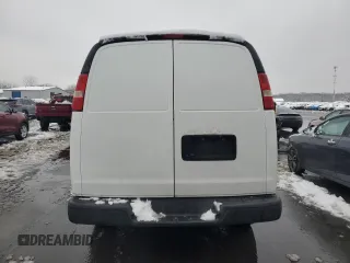 2014 Chevrolet Express Cargo Van with VIN 1GCWGFCAXE1145819, listed as a Copart auction lot 44579255 with 0 mi miles and Salvage Title. Bid and sale history available at carsss.com. Image 6.