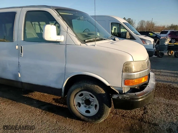 2012 Chevrolet Express Passenger 1LT with VIN 1GAZG1FA9C1195838, listed as a Copart auction lot 47020615 with 0 mi miles and Salvage Title. Bid and sale history available at carsss.com. Image 11.
