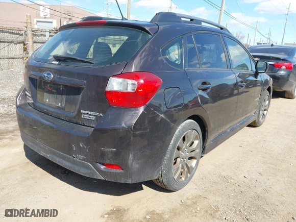 2013 Subaru Impreza Wagon 2.0i Sport Premium with VIN JF1GPAL60D2899622, listed as a IAAI auction lot 41875615 with 116,436 mi miles. Bid and sale history available at carsss.com. Image 4.