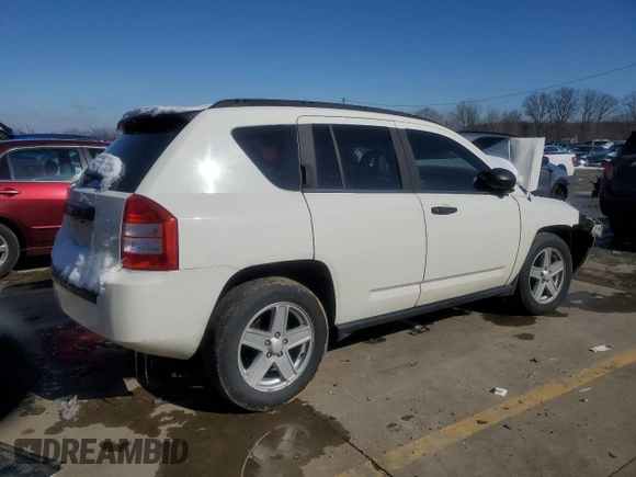 2007 Jeep Compass Sport with VIN 1J8FF47W07D356566, listed as a Copart auction lot 46058685 with 165,884 mi miles and Salvage Title. Bid and sale history available at carsss.com. Image 3.