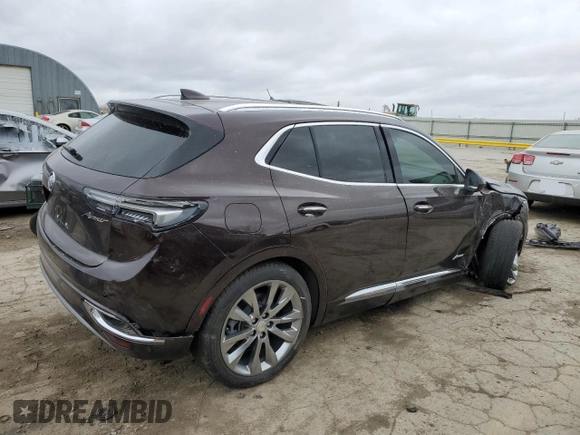2021 Buick Envision Avenir with VIN LRBFZSR49MD132043, listed as a Copart auction lot 49813925 with 46,142 mi miles and Salvage Title. Bid and sale history available at carsss.com. Image 3.