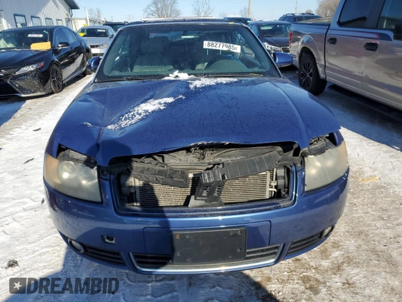 2005 Audi A4 1.8T with VIN WAUAC48H85K006960, listed as a Copart auction lot 88277985 with 194,285 mi miles and Salvage Title. Bid and sale history available at carsss.com. Image 5.