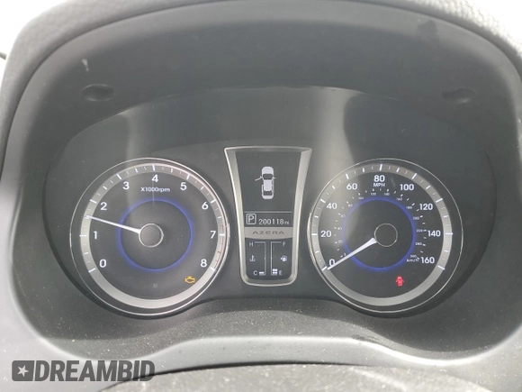 2014 Hyundai Azera with VIN KMHFG4JG3EA350745, listed as a Copart auction lot 44137215 with 200,118 mi miles and Non repairable. Bid and sale history available at DreamBid. Image 9.