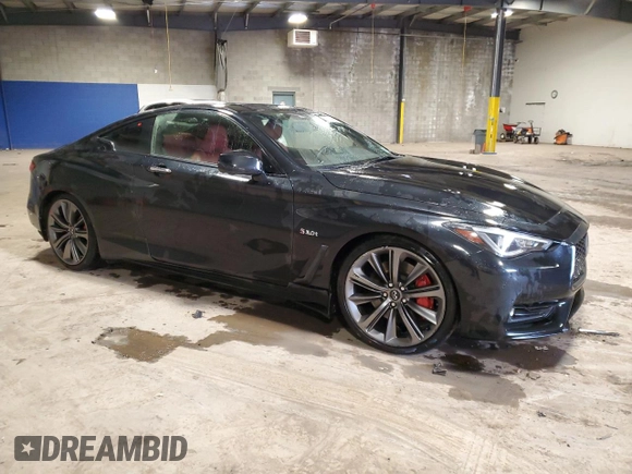 2018 Infiniti Q60 Red Sport 400 z VIN JN1FV7EL5JM630102, wystawiony jako Copart lot #46364025 z przebiegiem Nie podano mil oraz Szkoda całkowita • Salvage title. Historia ofert i sprzedaży dostępna na DreamBid. Obrazek 4.