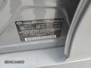 2014 Hyundai Sonata Limited with VIN 5NPEC4AB7EH846186, listed as a Copart auction lot 53352775 with 148,165 mi miles and Clean Title. Bid and sale history available at DreamBid. Image 12.